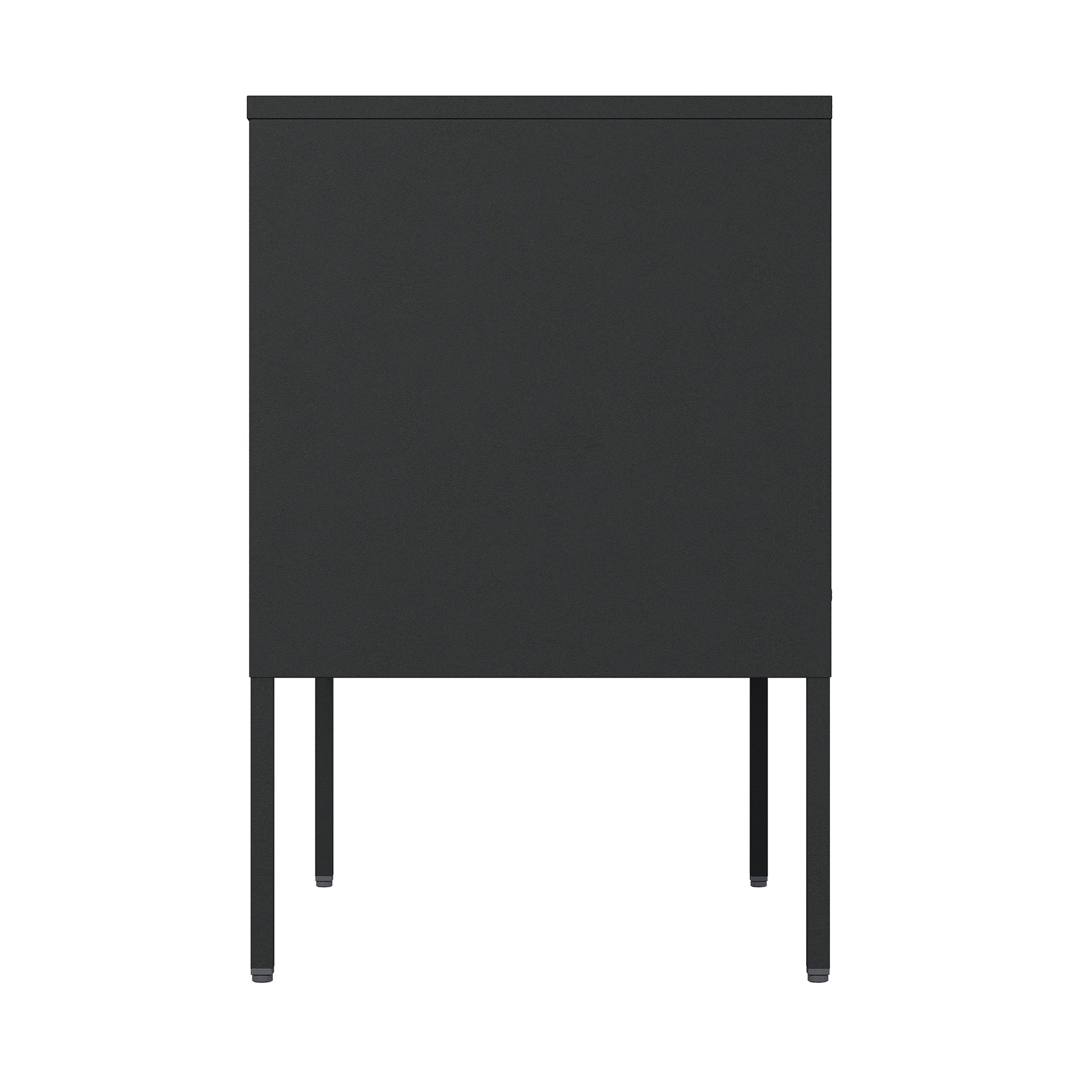 Black Steel Accent Cabinet - 23.6" Storage Unit