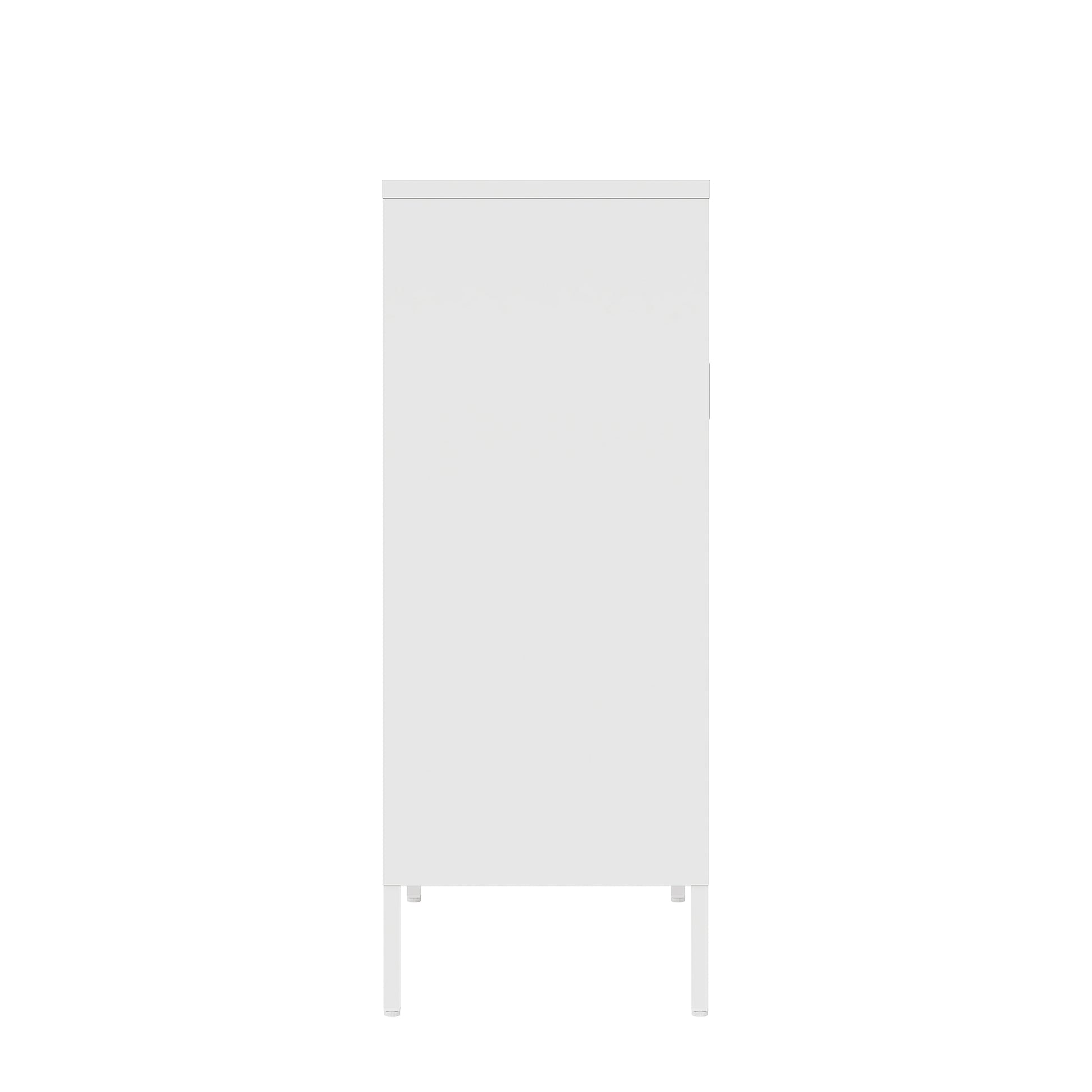 White Steel Accent Cabinet - 31.5" Storage Unit