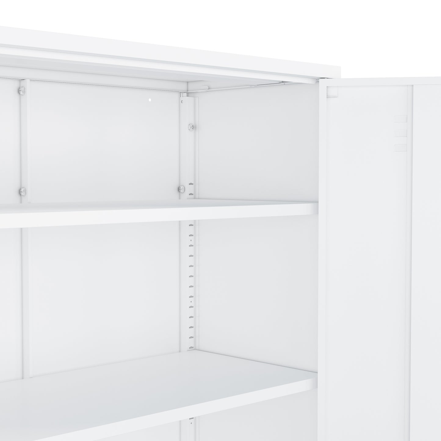 White Steel Accent Cabinet - 31.5" Storage Cabinet