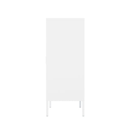 White Steel Accent Cabinet - 31.5" Storage Cabinet