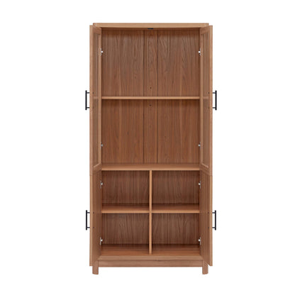31" Maple Engineered Wood Bookcase Cabinet - Home Office Storage