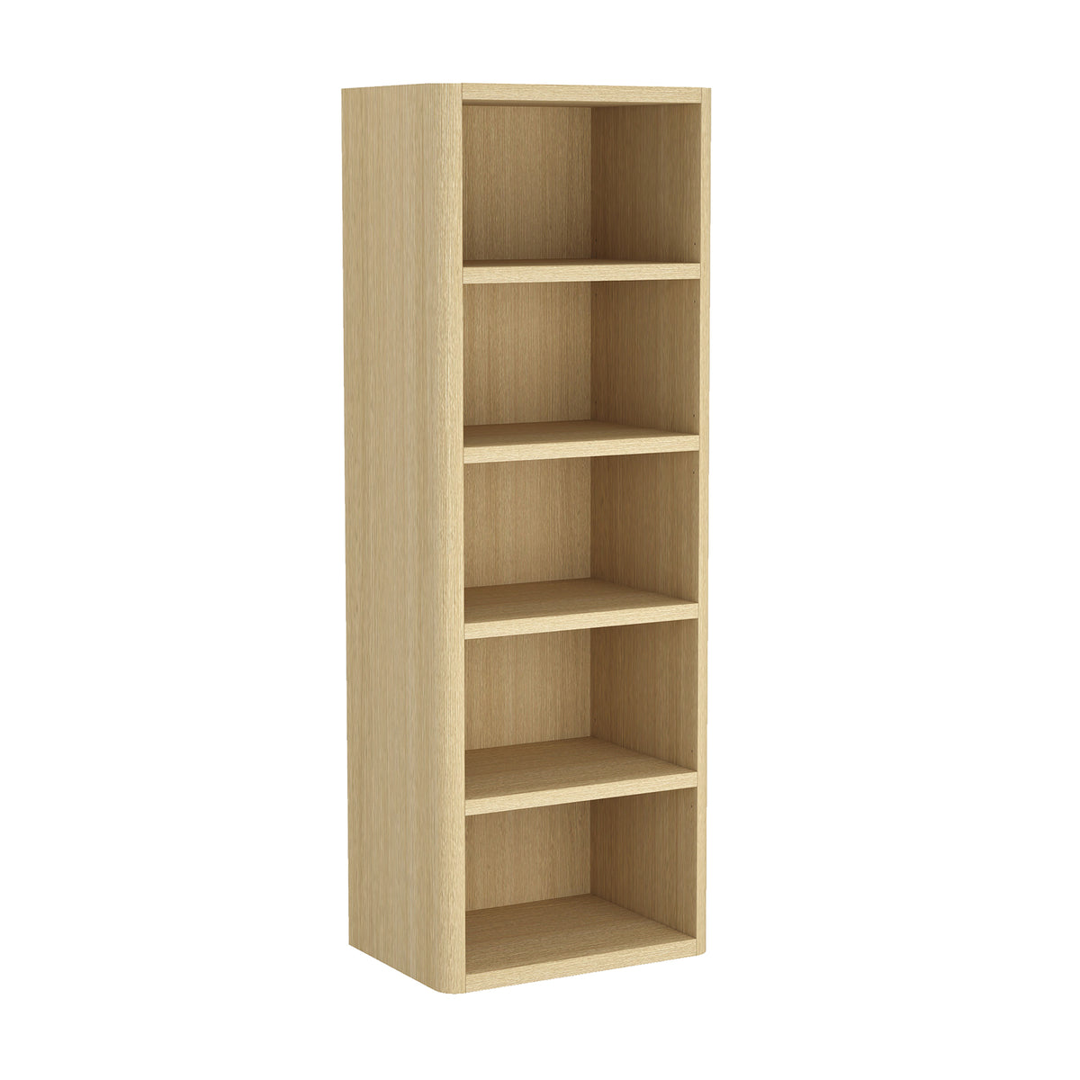 Oak Open Bookcase - 28" Length Display Shelving for Living Room