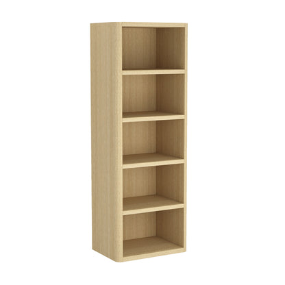 Oak Open Bookcase - 28" Length Display Shelving for Living Room