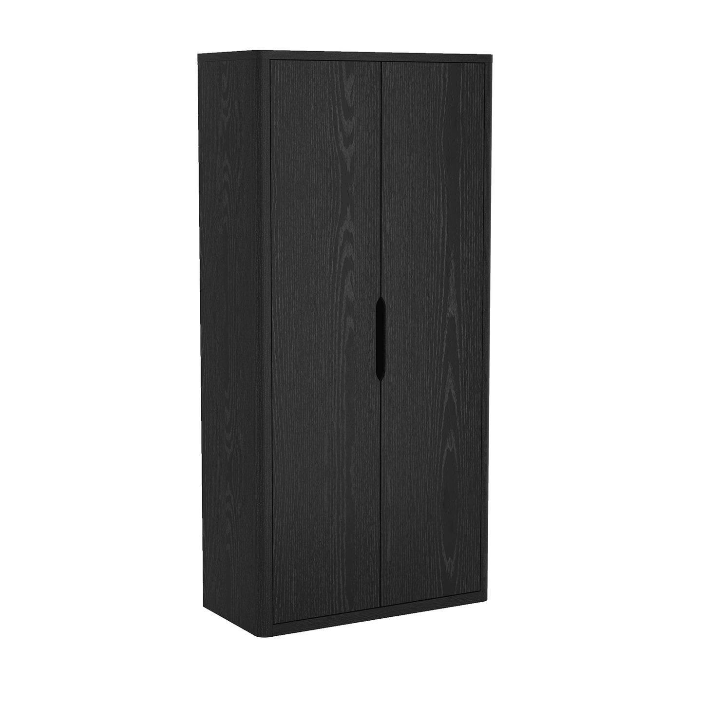 Black Bookcase Cabinet - 38" Storage Shelf