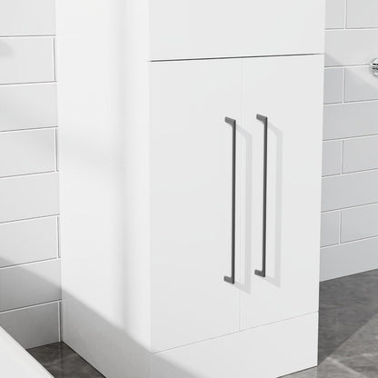 White Ceramic Bathroom Vanity with Storage