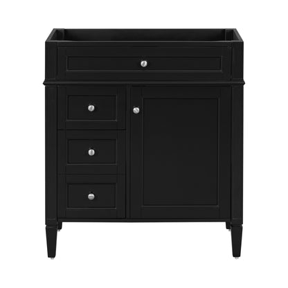 30'' Bathroom Vanity without Top Sink, Modern Bathroom Storage Cabinet with 2 Drawers and a Tip-out Drawer (NOT INCLUDE BASIN)