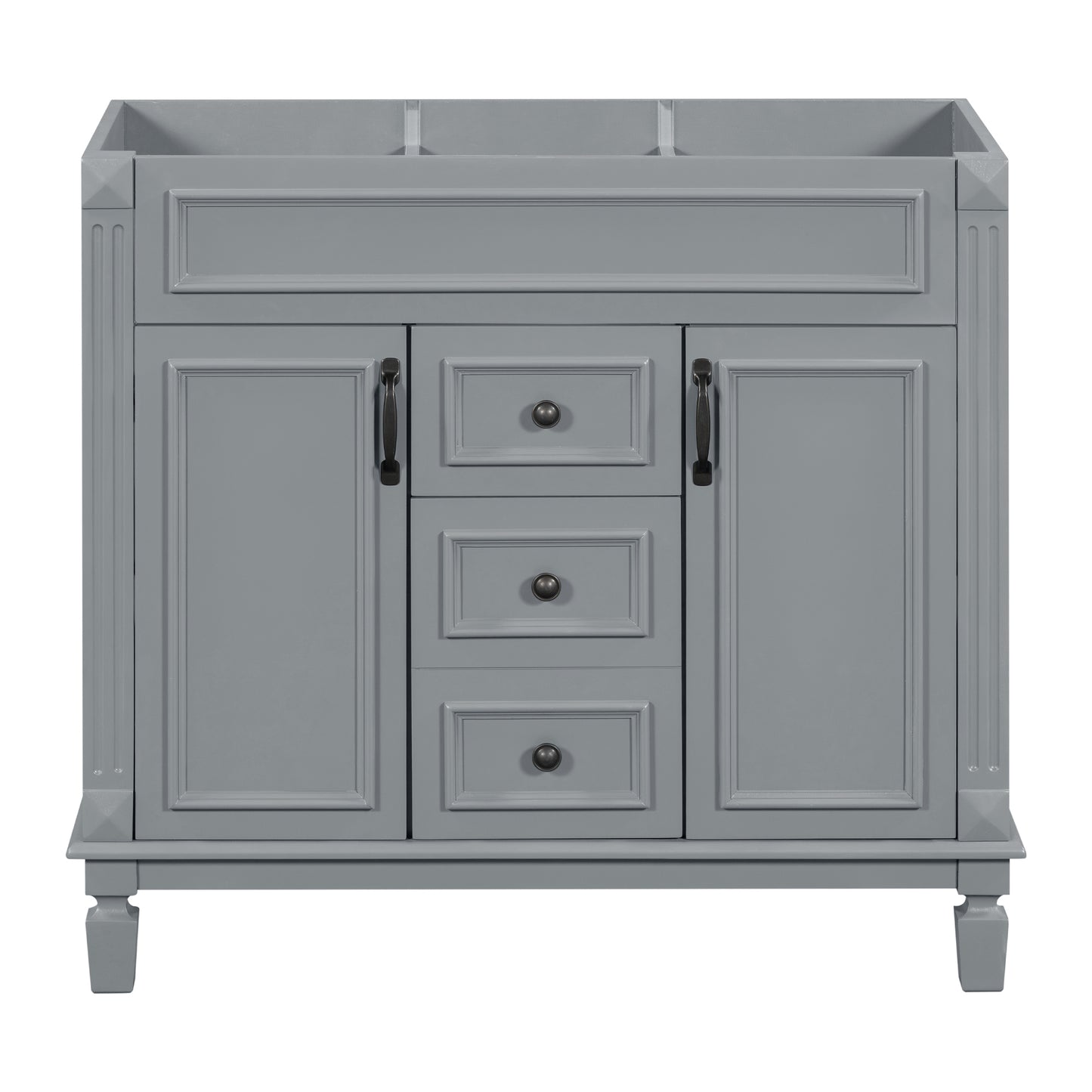 36'' Bathroom Vanity without Top Sink, Cabinet only, Modern Bathroom Storage Cabinet with 2 Soft Closing Doors