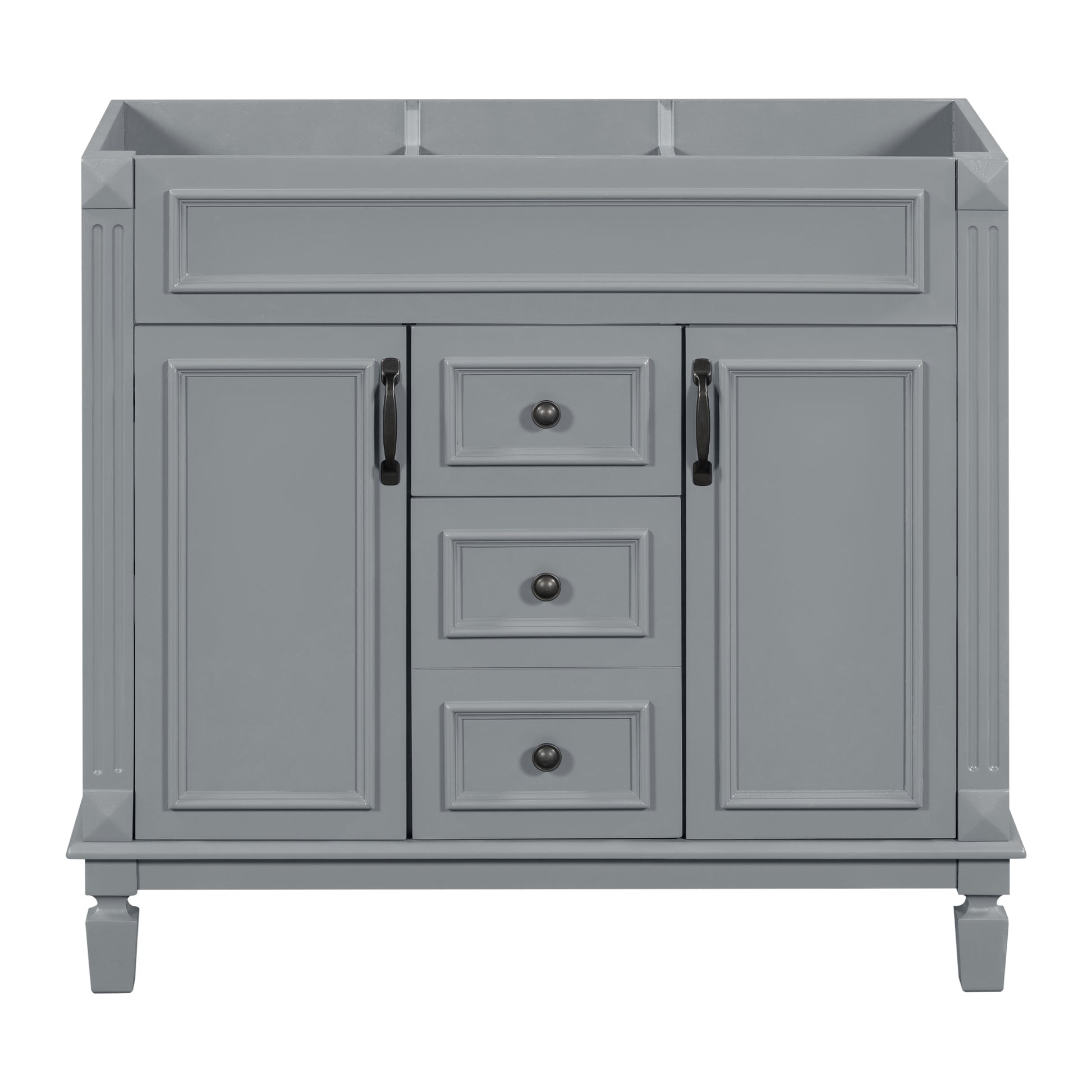 36'' Bathroom Vanity without Top Sink, Cabinet only, Modern Bathroom Storage Cabinet with 2 Soft Closing Doors