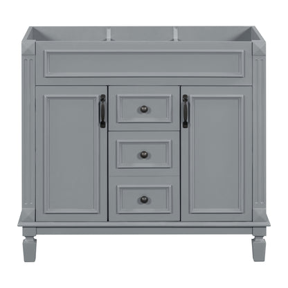 36'' Bathroom Vanity without Top Sink, Cabinet only, Modern Bathroom Storage Cabinet with 2 Soft Closing Doors