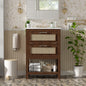 24" Bathroom Vanity with Integrated Ceramic Sink, Bathroom Cabinet with 1 Deep Drawer, 1 Tip-Out Drawer, Single Sink Bathroom Vanity for Small and Medium Restroom