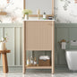 20-inch Bathroom Vanity with Ceramic Sink, Freestanding Single Vanity Set with Soft Closing Door,  French Style.