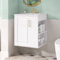 20" Wall Mounted Bathroom Cabinet with Side Cabinet Combo, Bathroom Cabinet with Soft-Closing Door, Modern Bathroom Vanity with Sink,White
