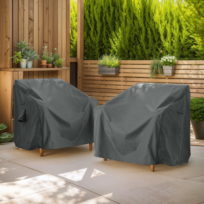 SHIELD PATIO OUTDOOR CLUB CHAIR COVER, DARK GRAY