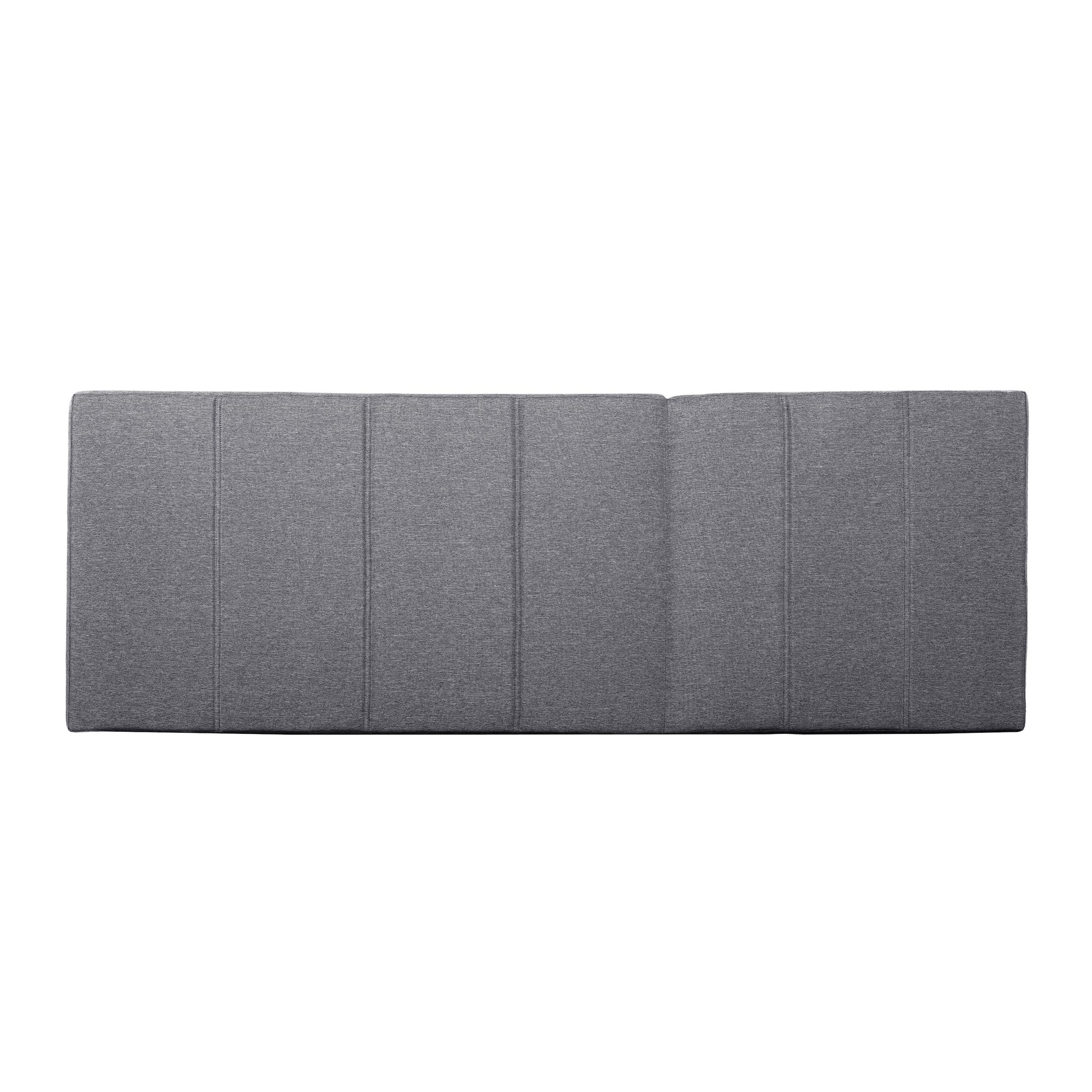 Grey Outdoor Chaise Lounge Cushion with Removable Cover