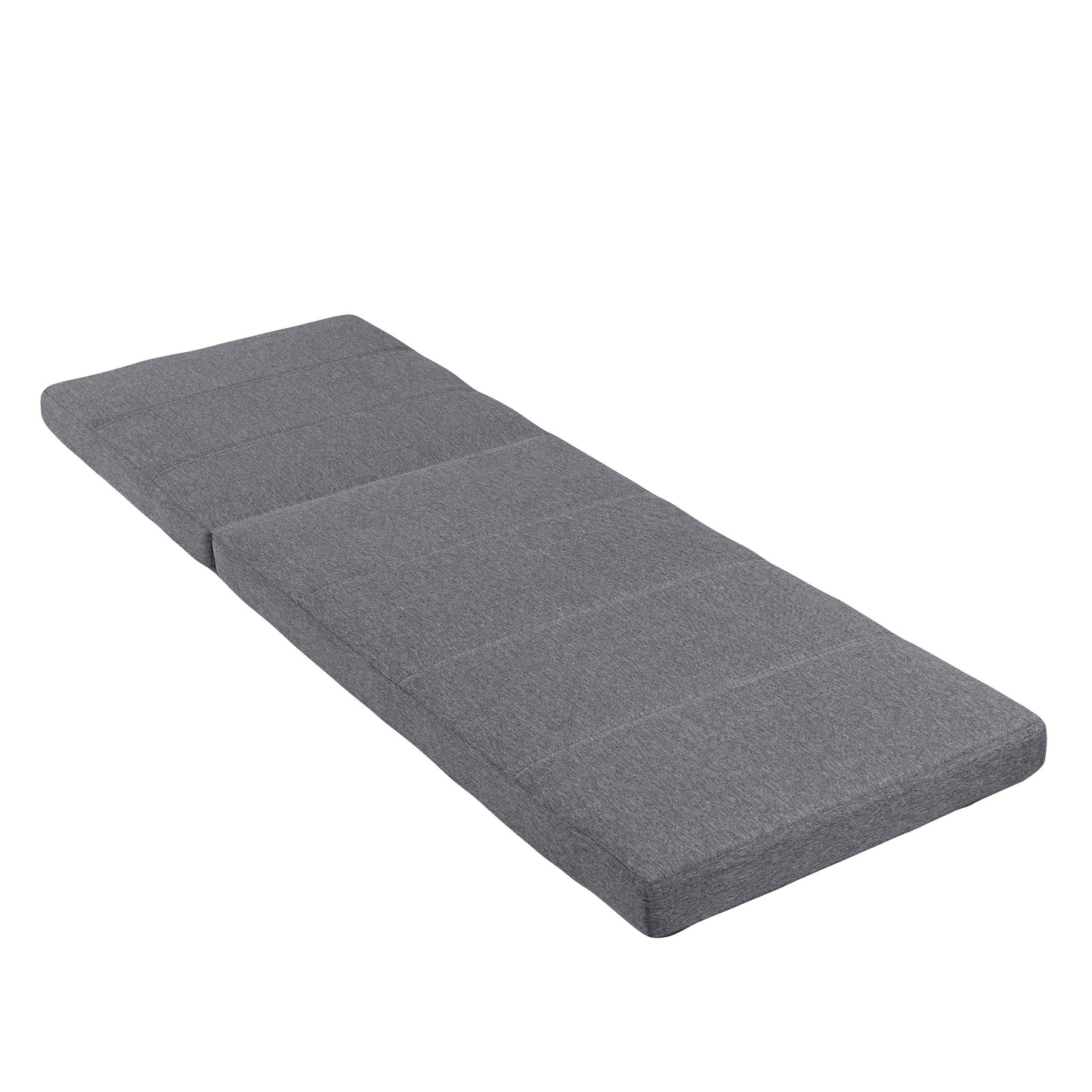 Grey Outdoor Chaise Lounge Cushion with Removable Cover