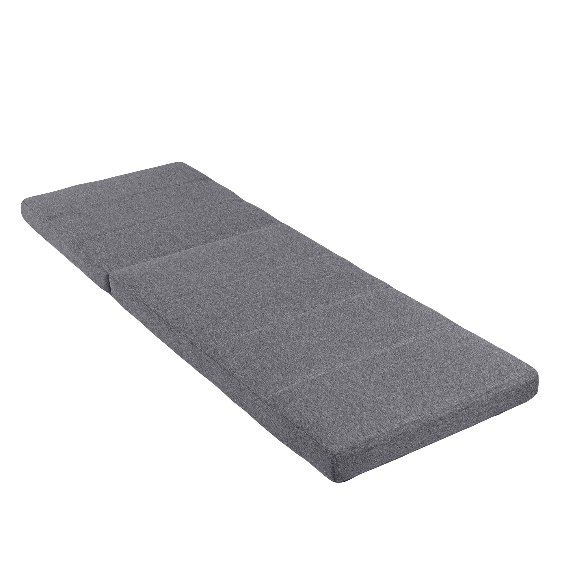 Grey Outdoor Chaise Lounge Cushion with Removable Cover