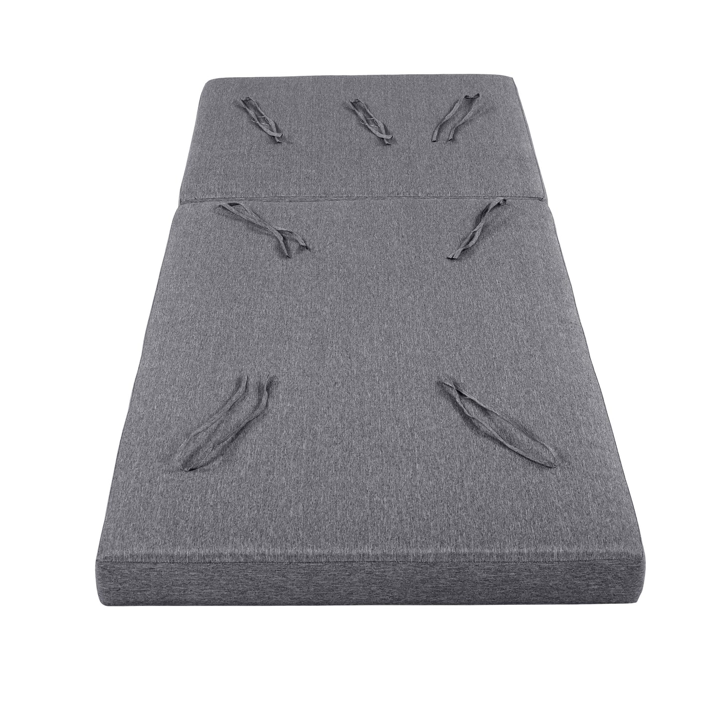Grey Outdoor Chaise Lounge Cushion with Removable Cover