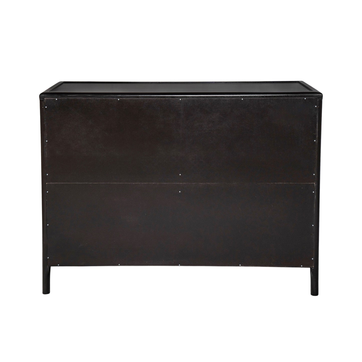 Dark Brown Acacia Storage Cabinet - 6 Drawers, Large Size