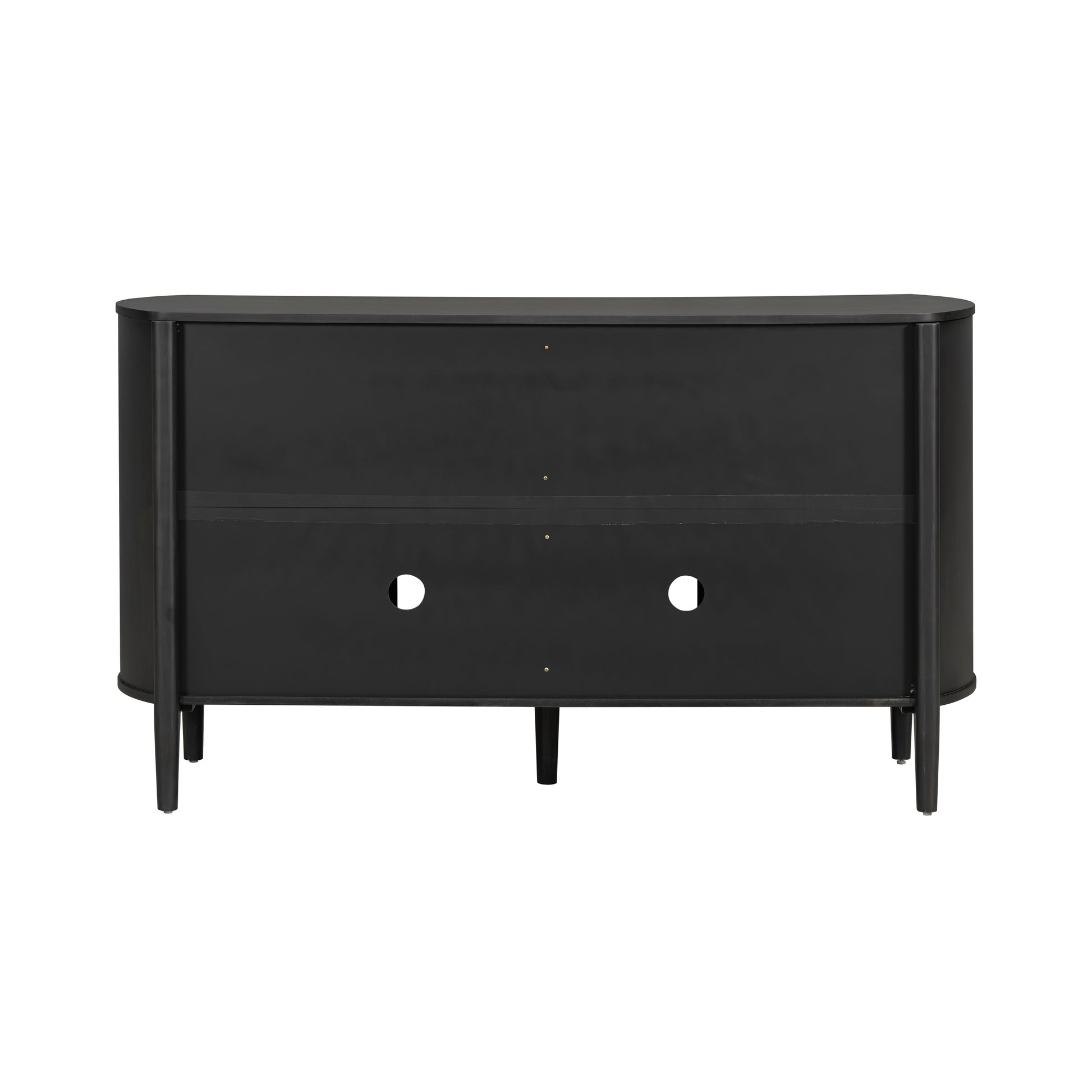 Black Pine Storage Cabinet - 58" Entryway Cabinet