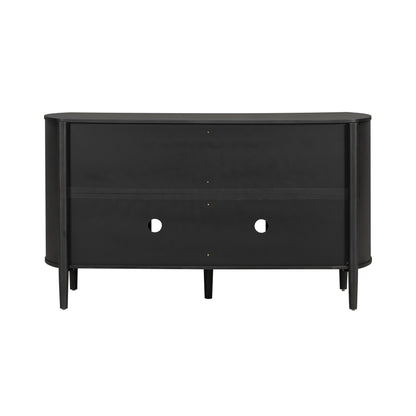 Black Pine Storage Cabinet - 58" Entryway Cabinet