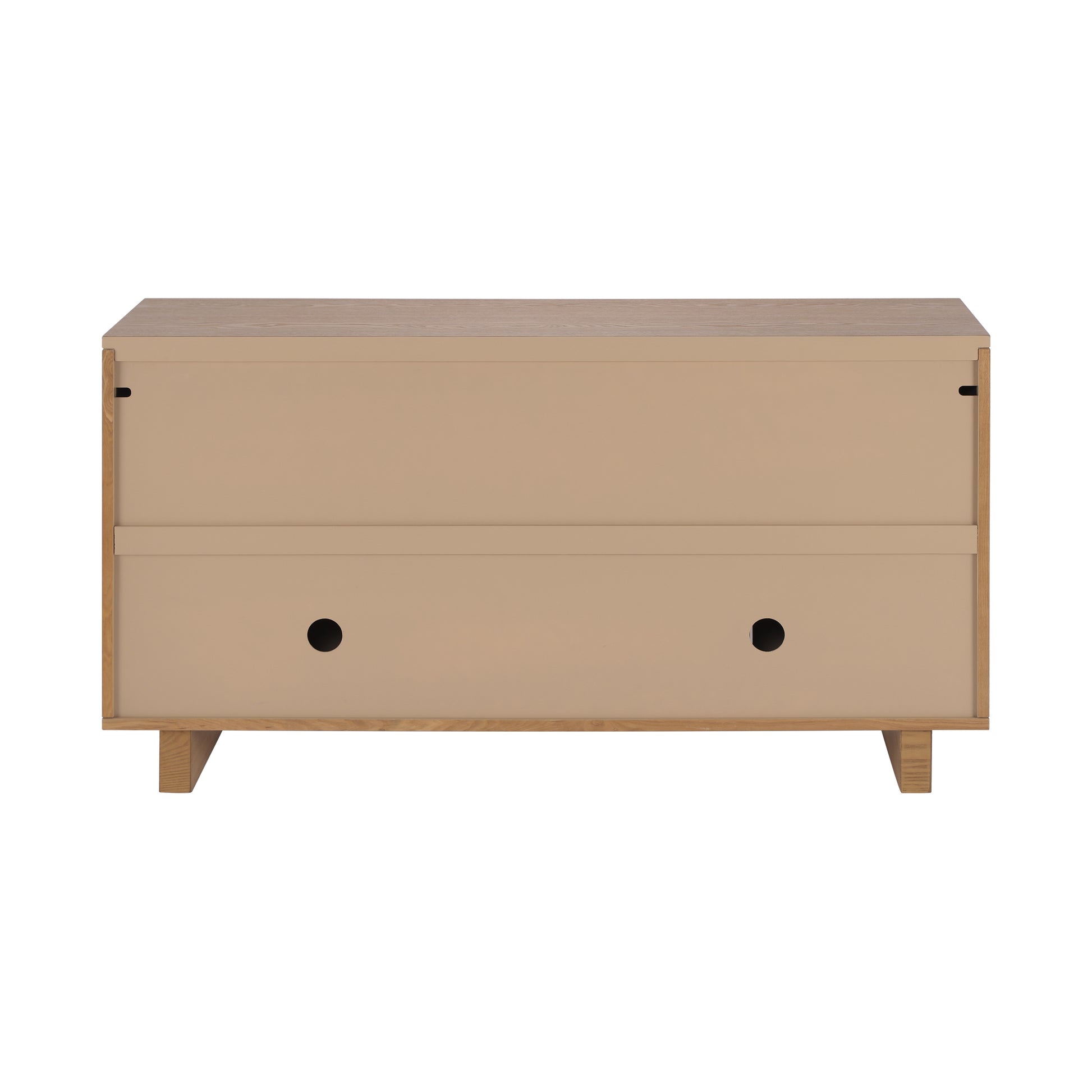 Natural MDF Sideboard Buffet - 59" Dining Storage Cabinet