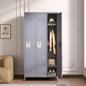 3 Door 72"H Metal Lockers With Lock for Employees,Storage Locker Cabinet  for Home Gym Office School Garage,Gray