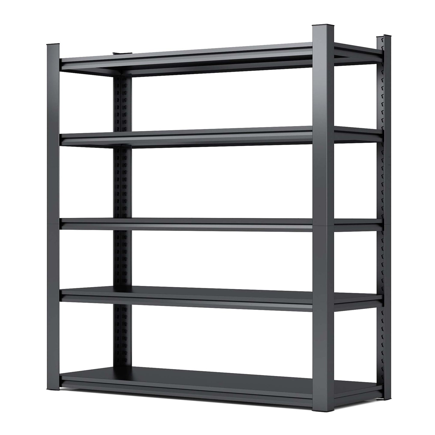 72"H  5 Tier Metal Shelves for Storage Garage Shelving 2000LBS Heavy Duty Storage Shelves Adjustable Garage Shelf Industrial Shelving Unit Storage Utility Rack,47.2"W*23.6"D*72"H,Black