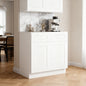 33" White Shaker Base Cabinet with Soft-Closing Drawer Double Door and Drawer Solid Wood Adjustable Shelf Ready-to-Assemble for Kitchen Bathroom Laundry and Garage (33"W x 24"D x 34.5"H)