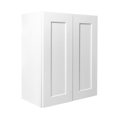36 Inch White Shaker Wall Cabinet - Adjustable Shelves