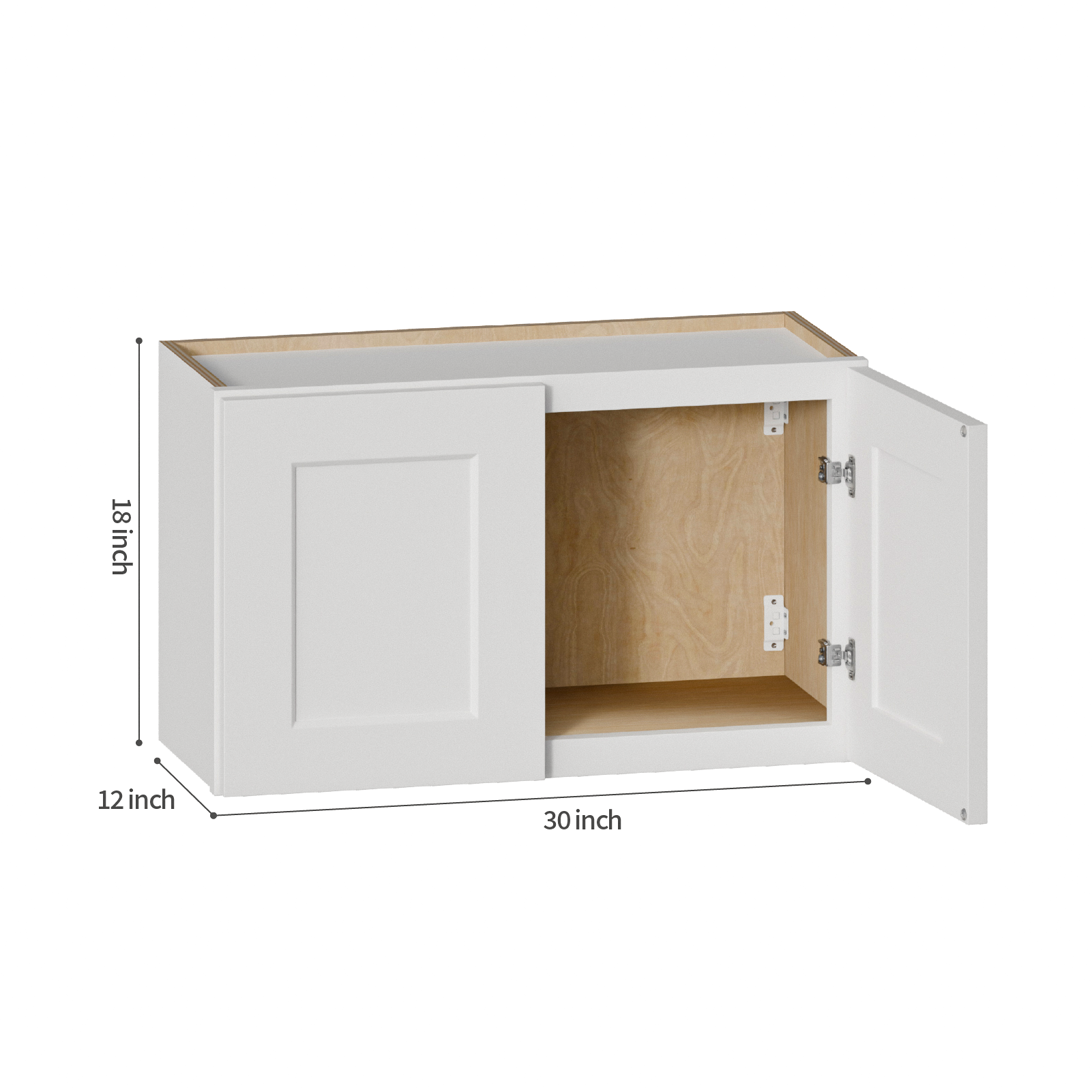 Solid Wood Shaker Wall Cabinet for Home Storage and Room Organization for Living Room