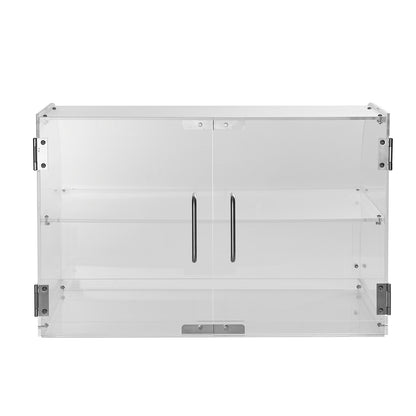 Pastry Display Case, 2-Tier Commercial Countertop Bakery Display Case, Acrylic Display Box with Rear Door Access & Removable Shelves, Keep Fresh for Donut Bagels Cake Cookie, 22"x14"x14"
