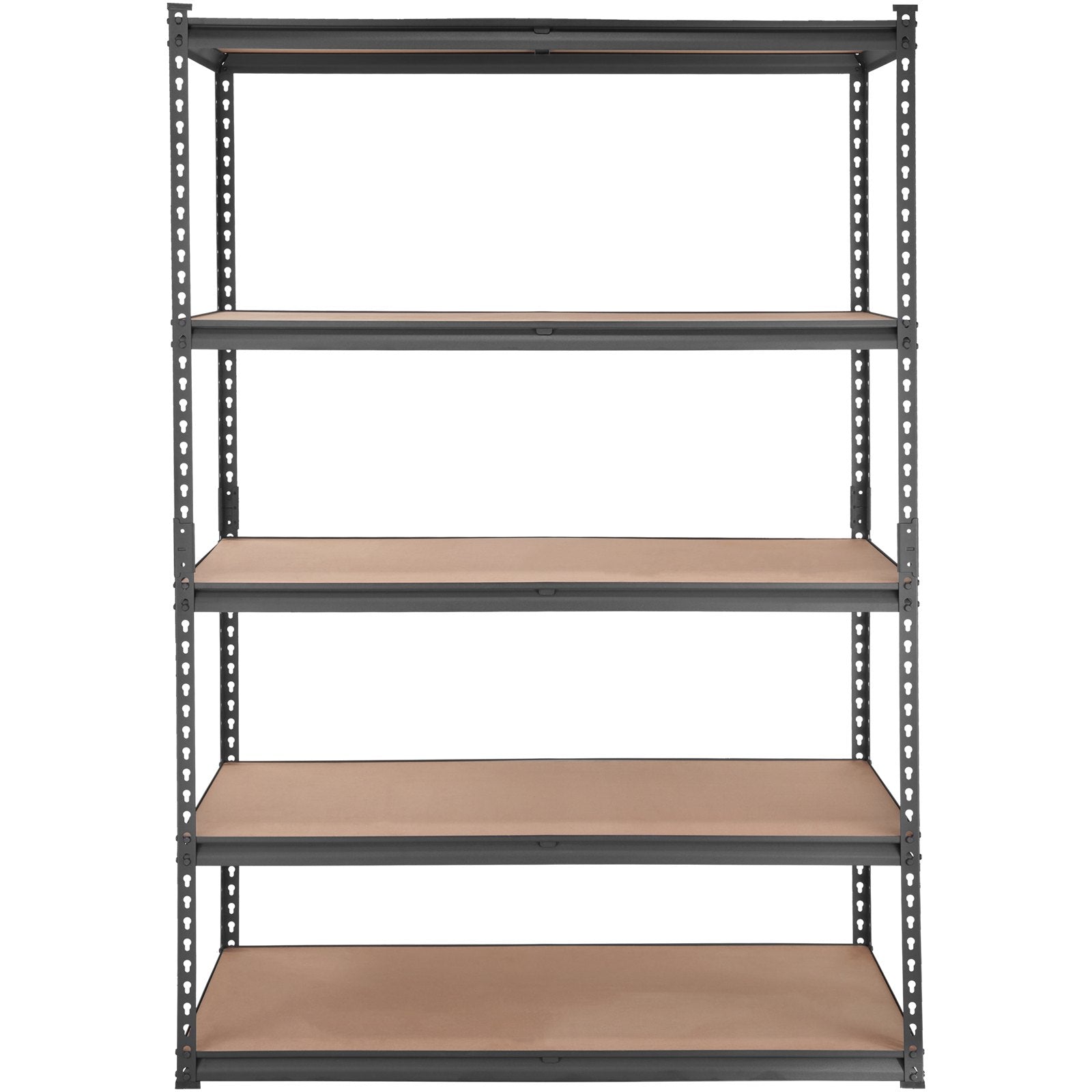 Storage Shelving Unit, 5-Tier Adjustable, 2000 lbs Capacity, Heavy Duty Garage Shelves Metal Organizer Utility Rack, Black, 18" D x 48" W x 72" H for Kitchen Pantry Basement Bathroom Laundry