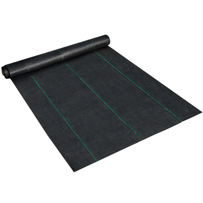 6.5FTx300FT Premium Weed Barrier Fabric Heavy Duty 3OZ, Woven Weed Control Fabric, High Permeability Good for Flower Bed, Geotextile Fabric for Underlayment, Polyethylene Ground Cover