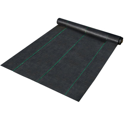 6FT300FT Premium Weed Barrier Fabric Heavy Duty 2.4OZ, Woven Weed Control Fabric, High Permeability Good for Flower Bed, Geotextile Fabric for Underlayment, Polyethylene Ground Cover