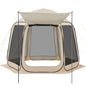 Screen House Tent, 10 x 9.2 ft, 4-8 Person Pop Up Screen Tent with Extended Awning, Portable Screened in Canopy with Carry Bag, Netting Sides, for Patio, Backyard, and Outdoor Activities, Beige