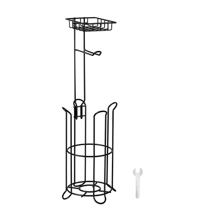 Free Standing Toilet Paper Holder with Shelf Mega Rolls Toilet Roll Holder