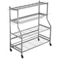 15 Pole Fishing Rod Holder Fishing Rack Cart Organizer with Wheels for Garage