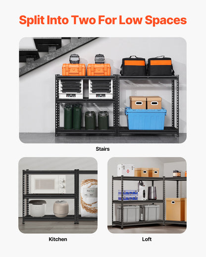 5 Tier Adjustable Heavy Duty Garage Shelving Units - 2000 lbs Capacity