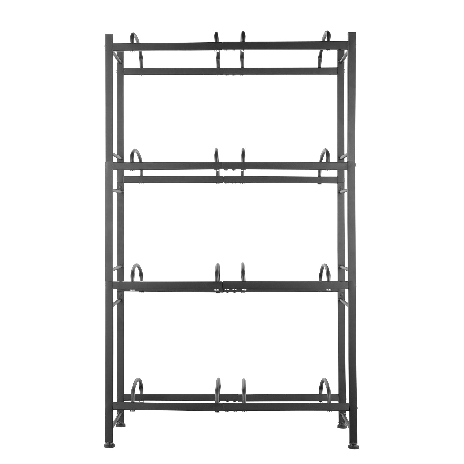 4 Tier Iron Water Jug Holder - Black Display Shelf