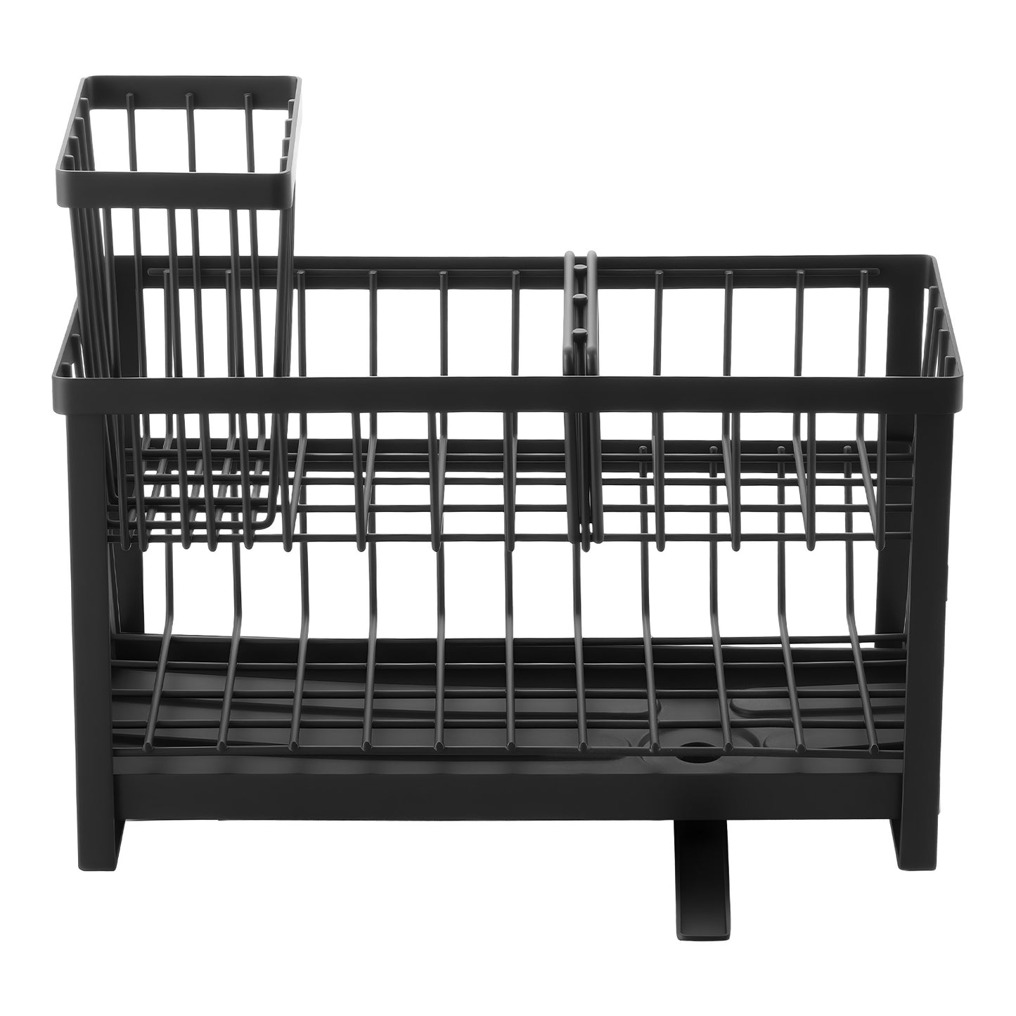 Black Carbon Steel Sink Caddy Organizer for Family Kitchen Storage