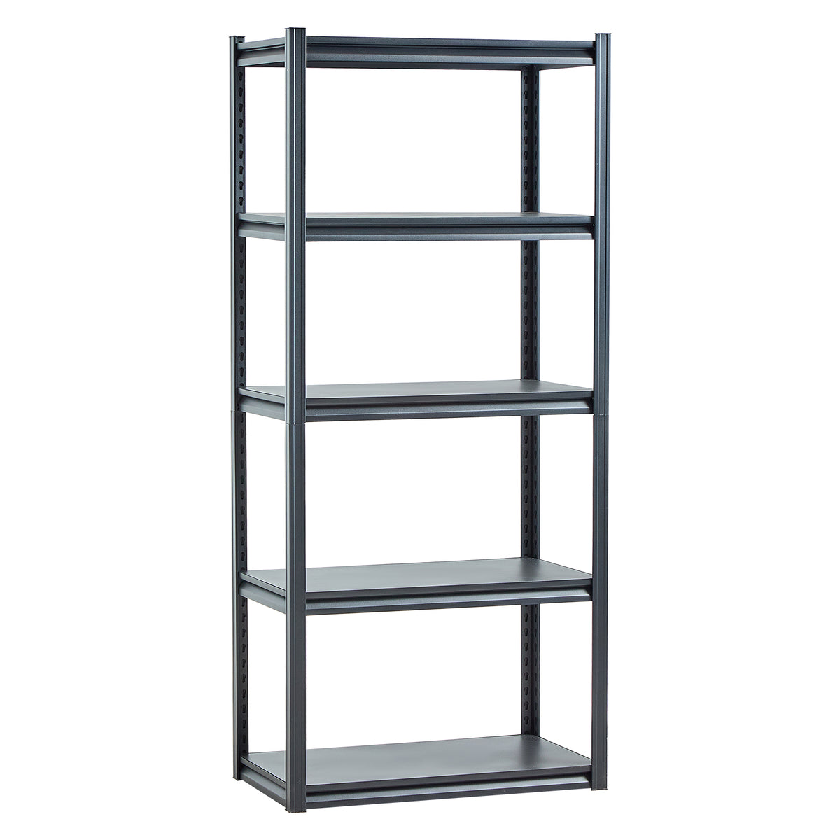 Black Carbon Steel 5-Tier Garage Shelving Unit for Living Room