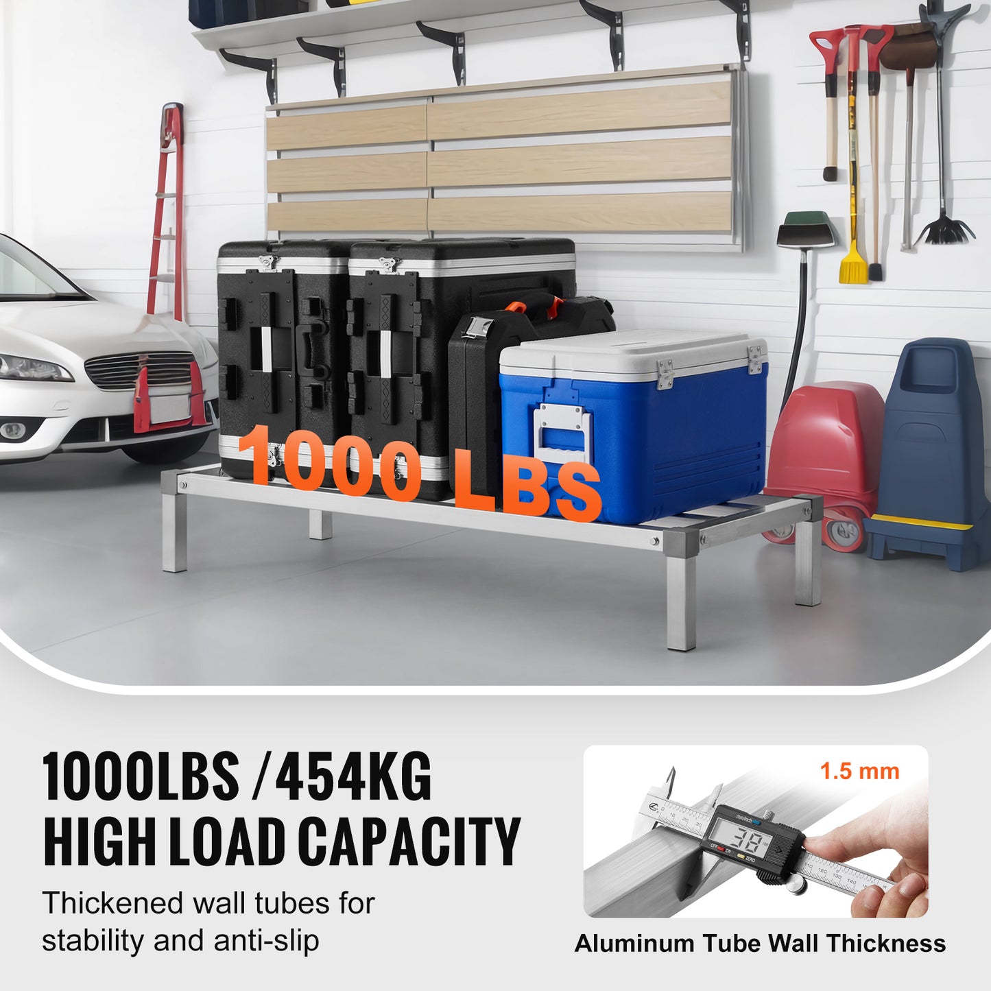Aluminum Dunnage Rack - 48 x 20 Commercial Storage, 1000 lb Capacity
