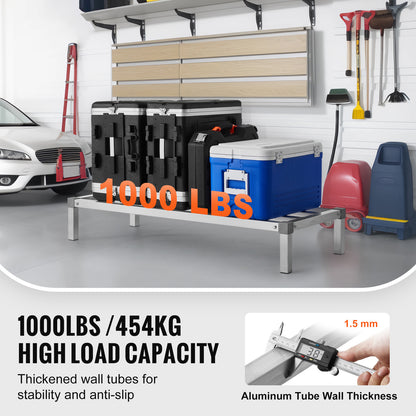 Aluminum Dunnage Rack - 48 x 20 Commercial Storage, 1000 lb Capacity