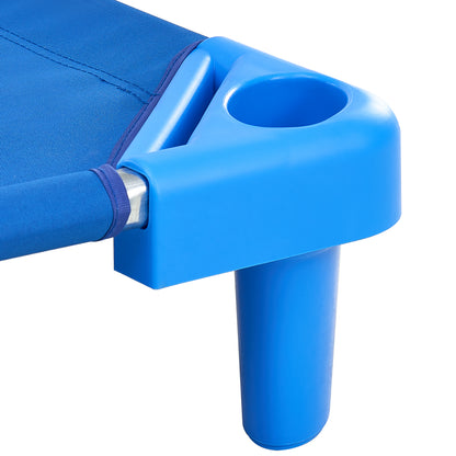 Stackable Kiddie Cot - 6 Pack, Portable Toddler Nap Cots, Blue