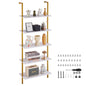 Industrial Square Pipe Shelf 5 Tier 24x11.8in Wall-Mount Gold White