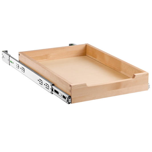 Pull Out Cabinet Organizer Soft Close Slide Out Shelf Wood Drawer 17"W x 21"D