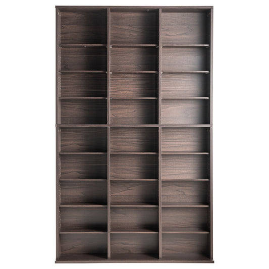 Media Storage Cabinet, 9-Layer DVD Shelf Holds 756 CDs, Adjustable CD Shelves 27 Compartments, Protects & Organizes Music, Movie, Video Games or Memorabilia Collections