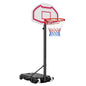 Portable Basketball Stand, 5.2 to 6.9 ft Height Adjustment Basketball Hoop & Goal, Kids Adjustable Basketballs Hoop with Nylon Net & Rolling Wheels, Portable Backboard Set for Patios, Poolside