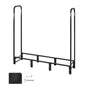 Firewood Rack with Waterproof Cover, 4 ft Outdoor Firewood Holder, 1/4 Cord Storage Metal Log Holder, 400lb Max Weight Capacity, Top Covered, Powder-Coated Wood Storage Rack for Fireplace Deck