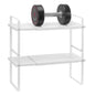2 Tier Cabinet Organizer Shelf Counter Shelves Steel Kitchen Storage Spice Rack